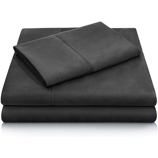 Foto 1 | Juego De Sábanas De Algodón Y Poliéster De 200 Hilos Para 2 Personas, Color Negro - Venta Internacional.