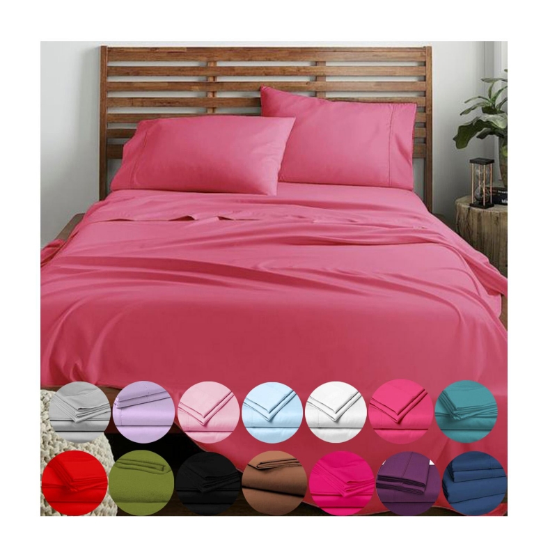 Foto 2 pulgar | Juego De Sábanas Okaeri De 200 Hilos, 4 Piezas, Rosa, 2 Asientos - Venta Internacional.