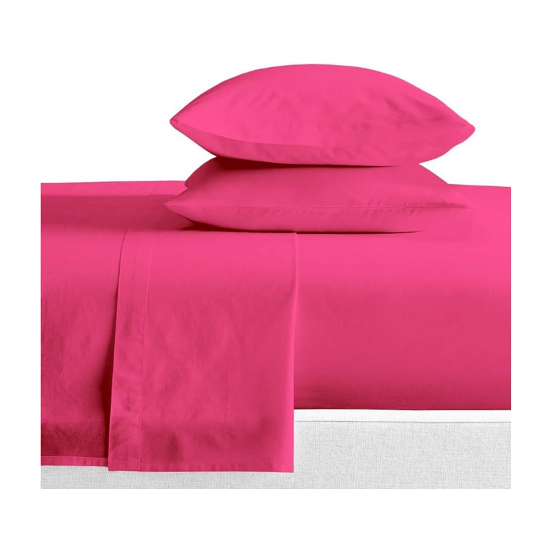 Foto 4 | Juego De Sábanas Okaeri De 200 Hilos, 4 Piezas, Rosa, 2 Asientos - Venta Internacional.