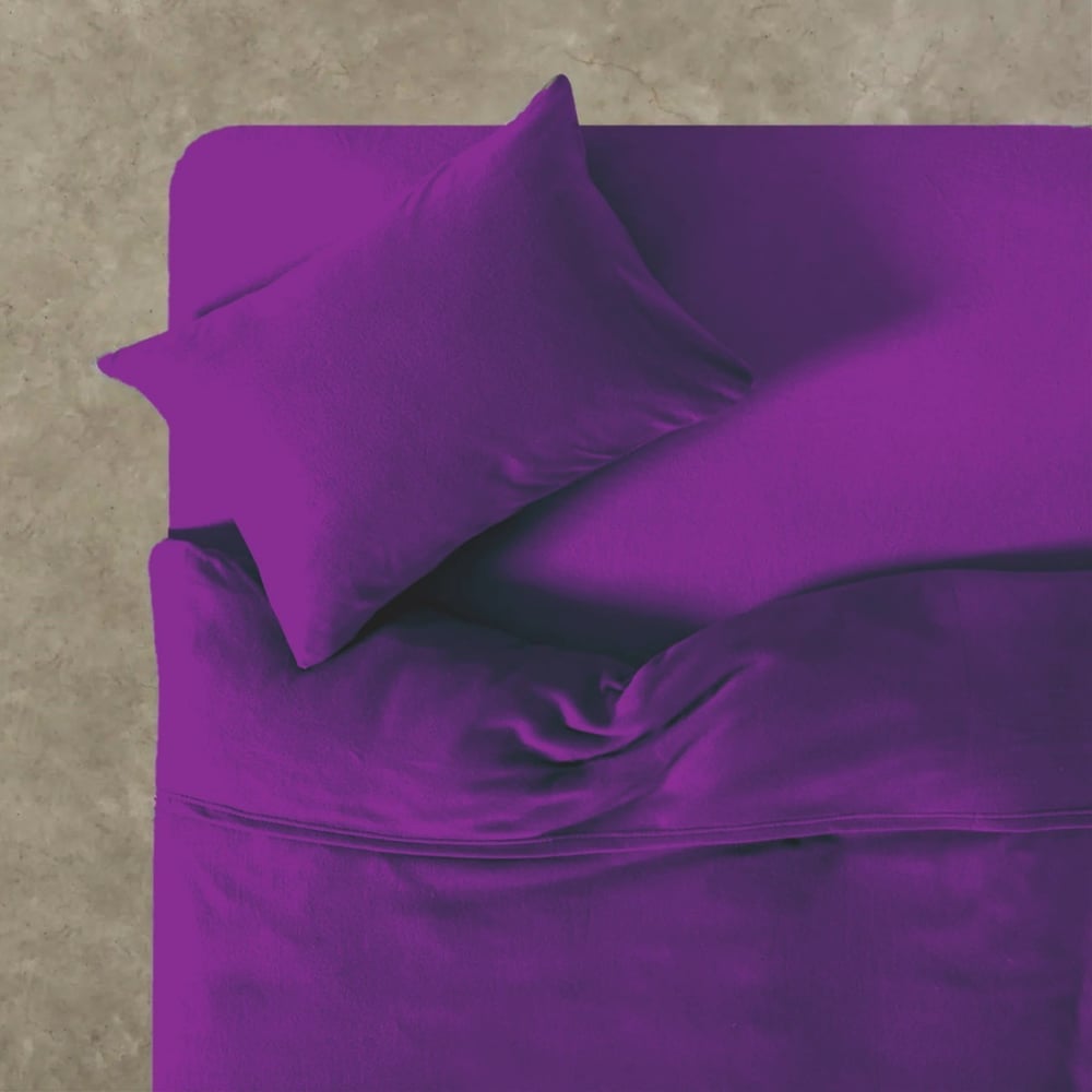 Foto 3 pulgar | Juego de Sábanas De Forro Polar Queen color Morado - Venta Internacional