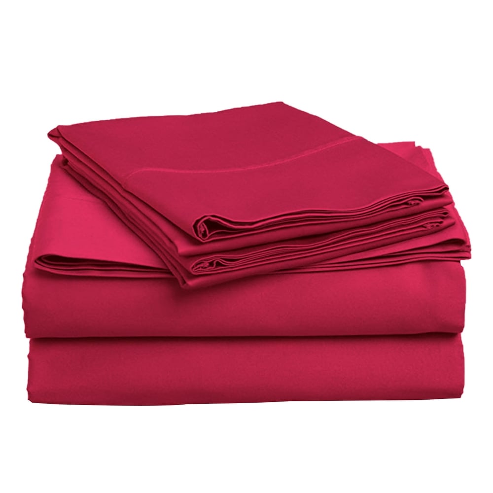 Juego de Sábanas color Burdeos de 2,5 Cuadrados King Size 144 Hilos - Venta Internacional