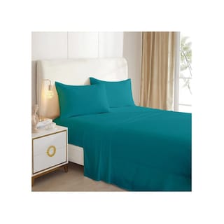Foto 1 | Juego de Sábanas Turquesa Queen Size De 144 Hilos - Venta Internacional