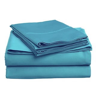 Foto 1 | Juego de Sábanas Turquesa de 2,5 Cuadrados King Size 144 Hilos - Venta Internacional