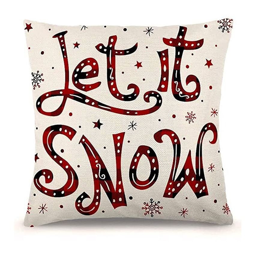 Foto 3 pulgar | Juego De Fundas De Almohada Navideñas De Lino Y Algodón De 45 X 45 Cm 4 Piezas - Venta Internacional