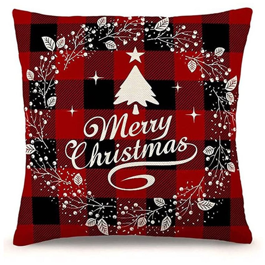 Foto 5 pulgar | Juego De Fundas De Almohada Navideñas De Lino Y Algodón De 45 X 45 Cm 4 Piezas - Venta Internacional