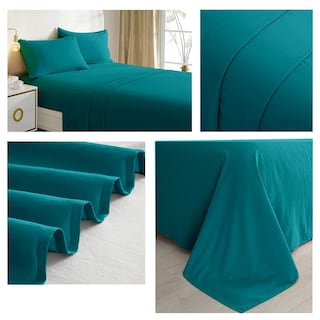 Foto 2 | Juego De Sábanas color Turquesa Tamaño Queen Size de 144 Hilos - Venta Internacional