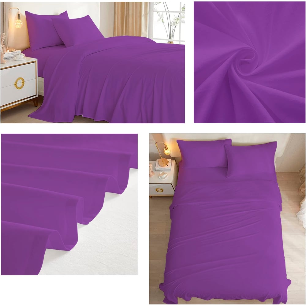 Foto 3 pulgar | Juego De Sábanas Moradas Para 2 Plazas Queen Size  - Venta Internacional