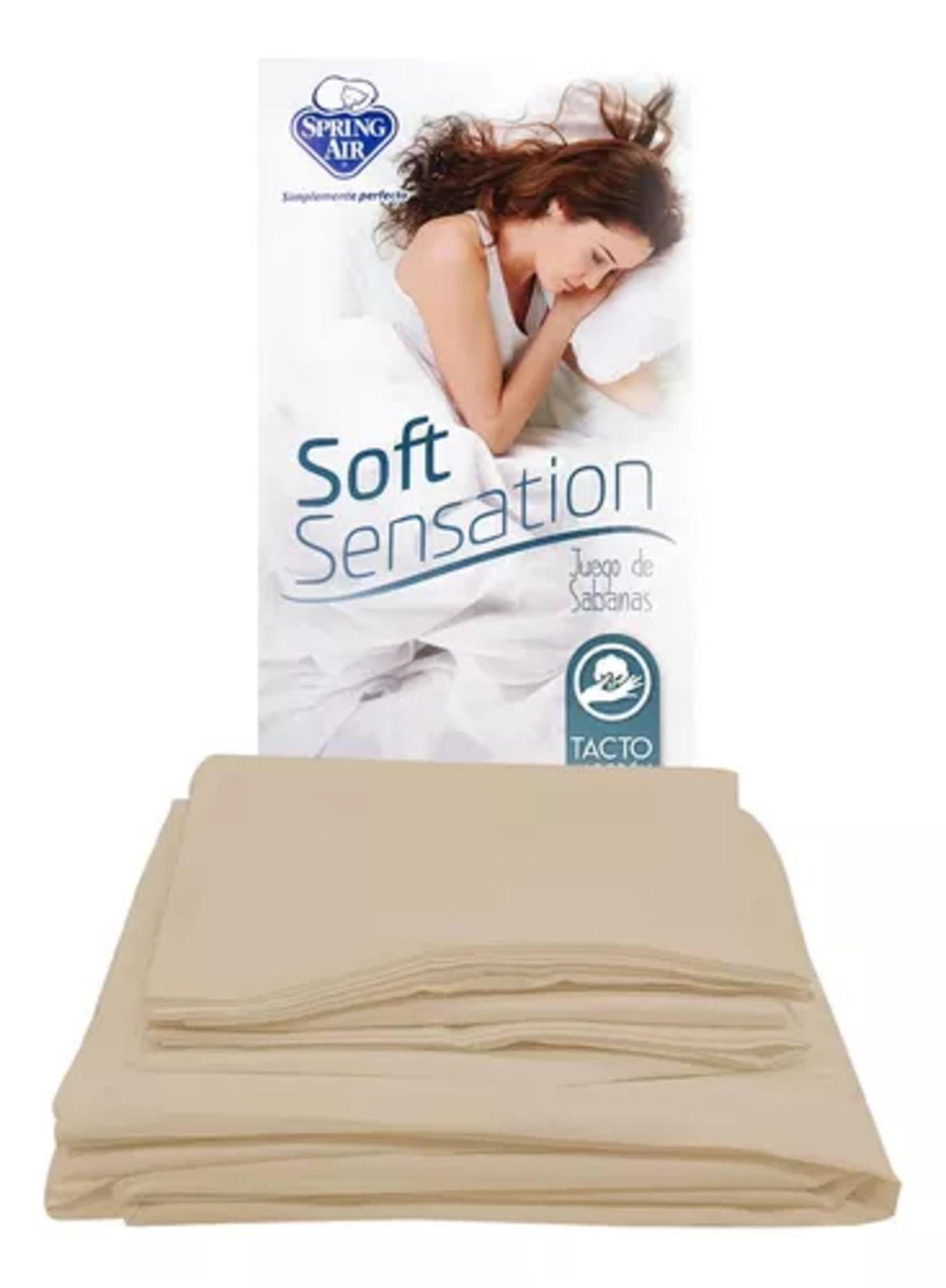 Foto 4 pulgar | Sabanas Soft Sensation Crema - King Size