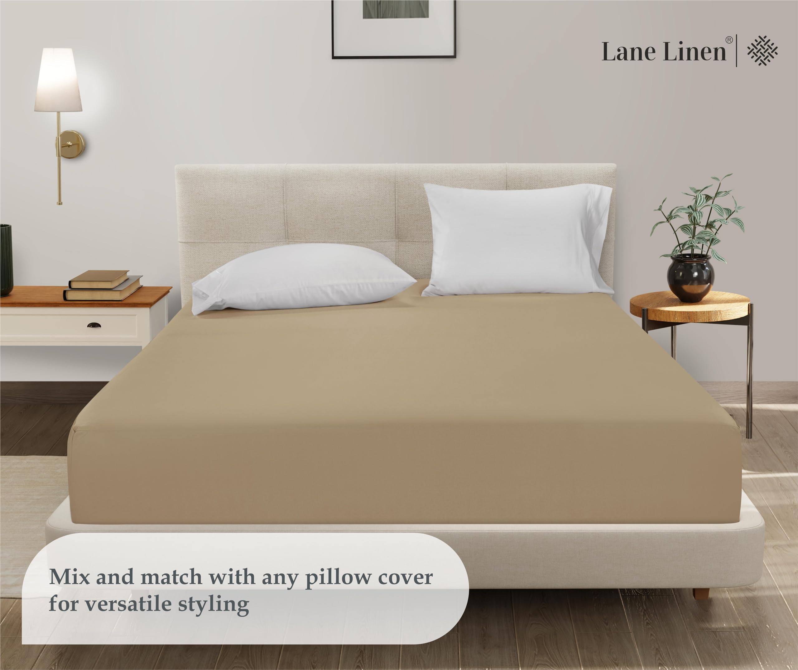 Foto 6 pulgar | Sábana Bajera Ajustable Lane Linen Lane Linen, Doble, Elástica En 4 Direcciones - Venta Internacional.