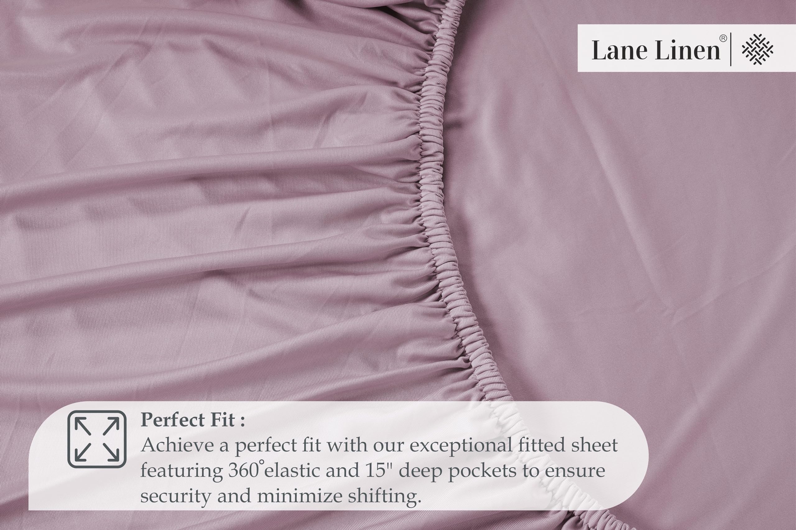 Foto 5 pulgar | Sábana Bajera Ajustable Lane Linen Twin Xl, Microfibra, Color Lila - Venta Internacional.
