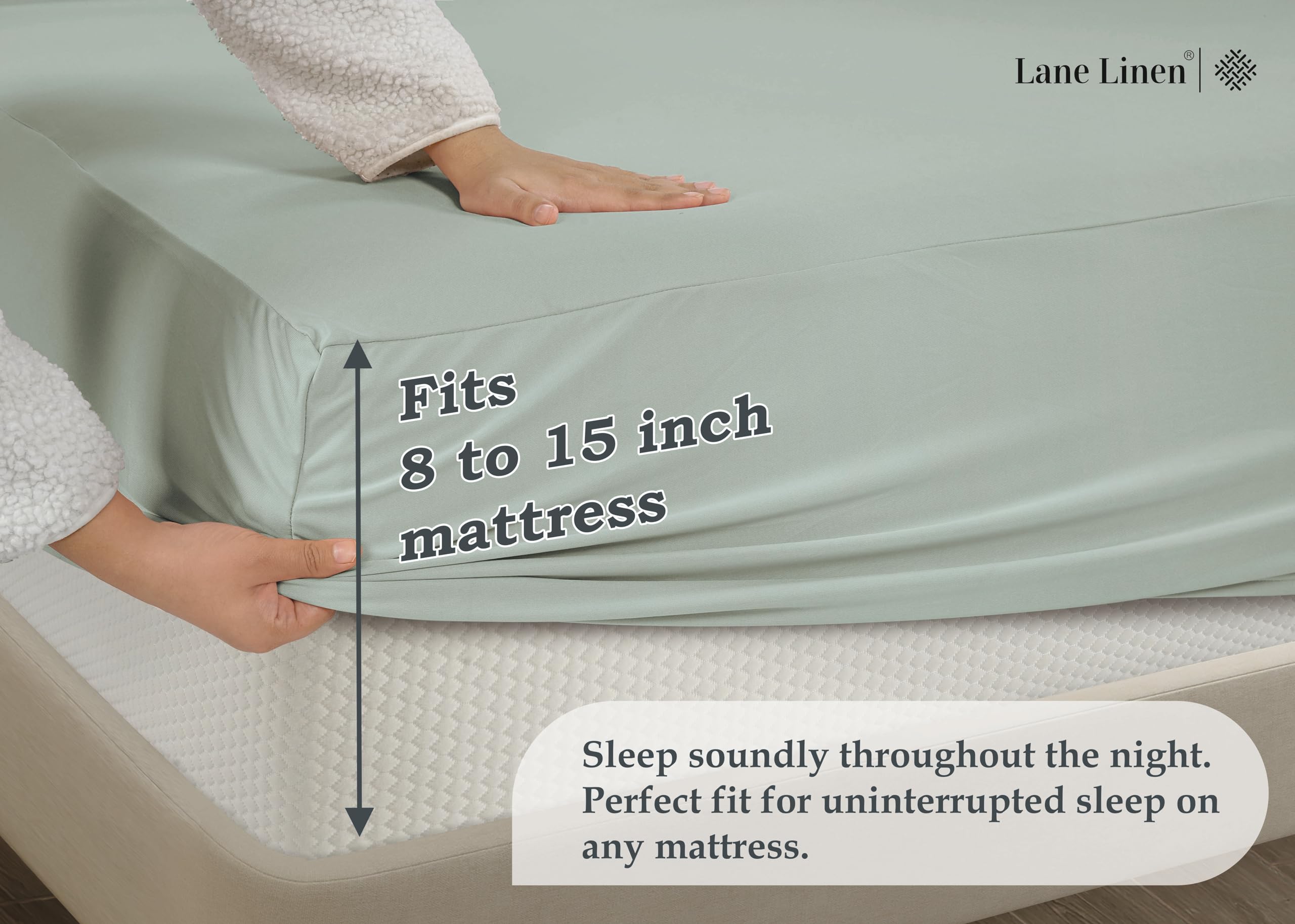Foto 4 pulgar | Sábana Bajera Lane Linen Lane Linen Twin Xl Mineral - Venta Internacional.