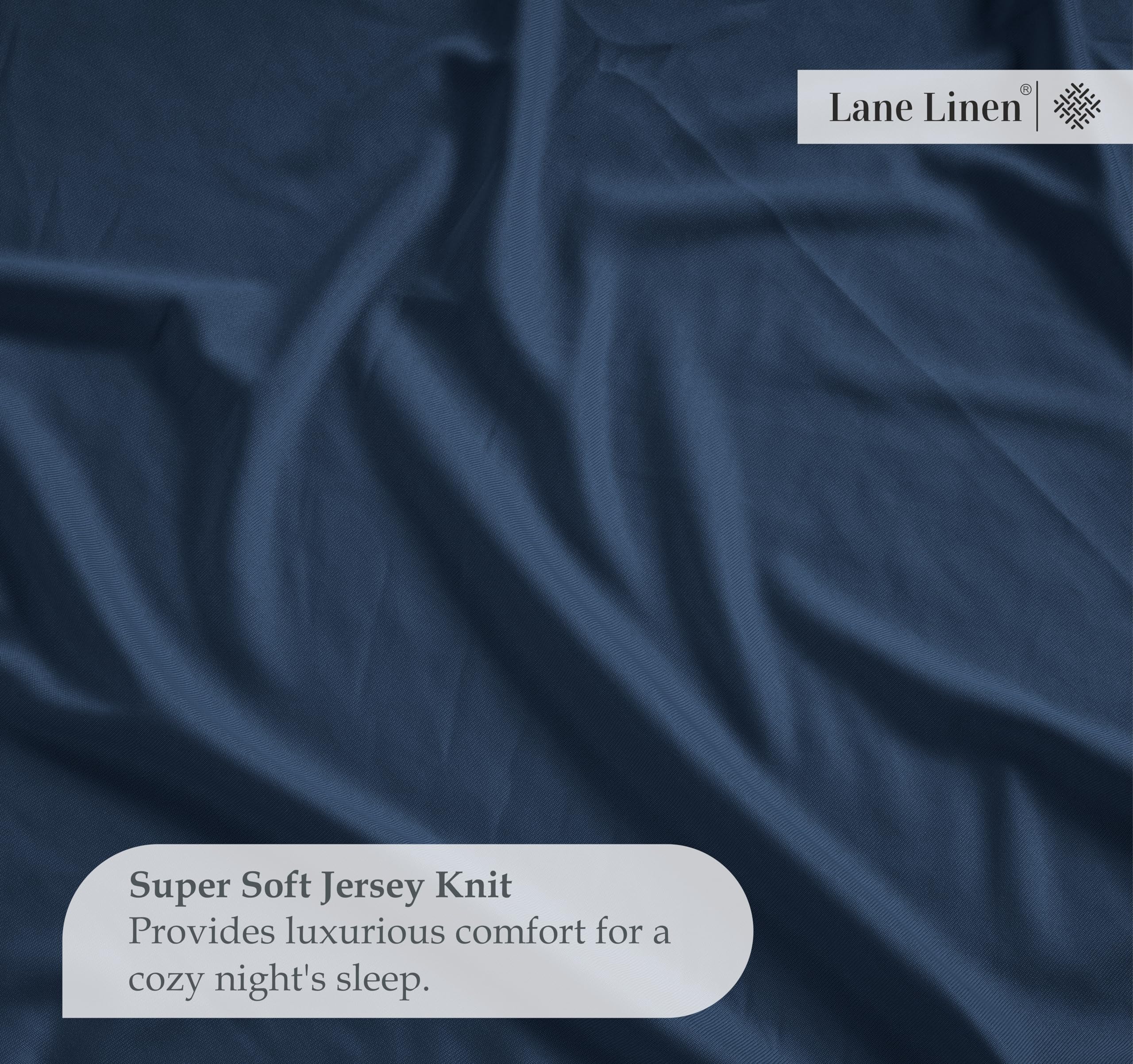 Foto 6 | Sábana Bajera Ajustable Lane Linen Estate De Microfibra Azul Tamaño Queen - Venta Internacional.