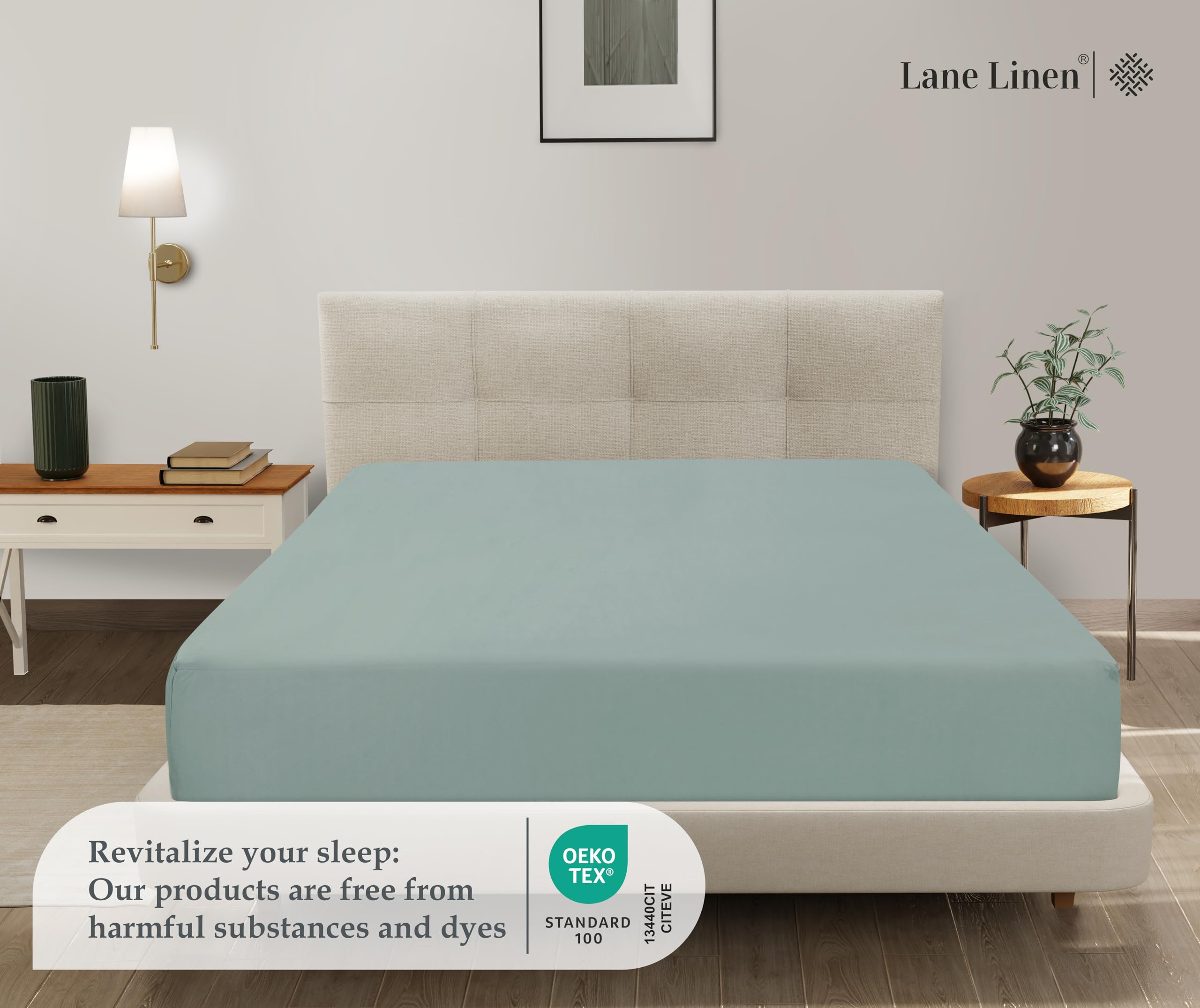 Foto 3 pulgar | Sábana Bajera Ajustable Lane Linen Lane Linen Twin Xl, Elástica En 4 Direcciones - Venta Internacional.