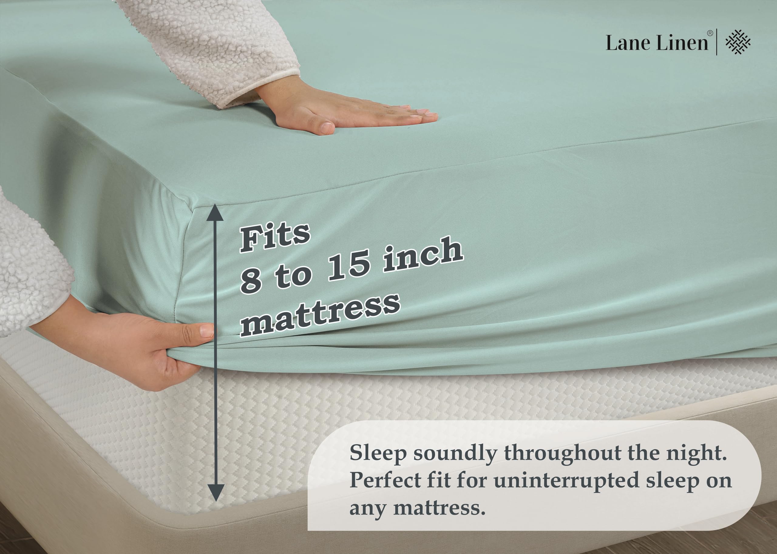 Foto 4 pulgar | Sábana Bajera Ajustable Lane Linen Lane Linen Twin Xl, Elástica En 4 Direcciones - Venta Internacional.