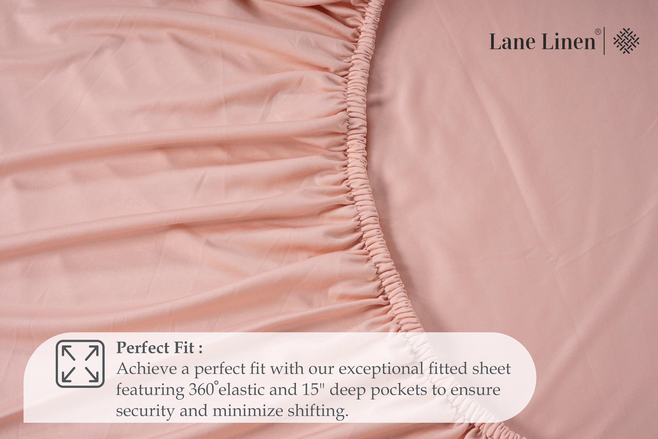 Foto 4 | Sábana Bajera Lane Linen Lane Linen Full Sepia Rose - Venta Internacional.