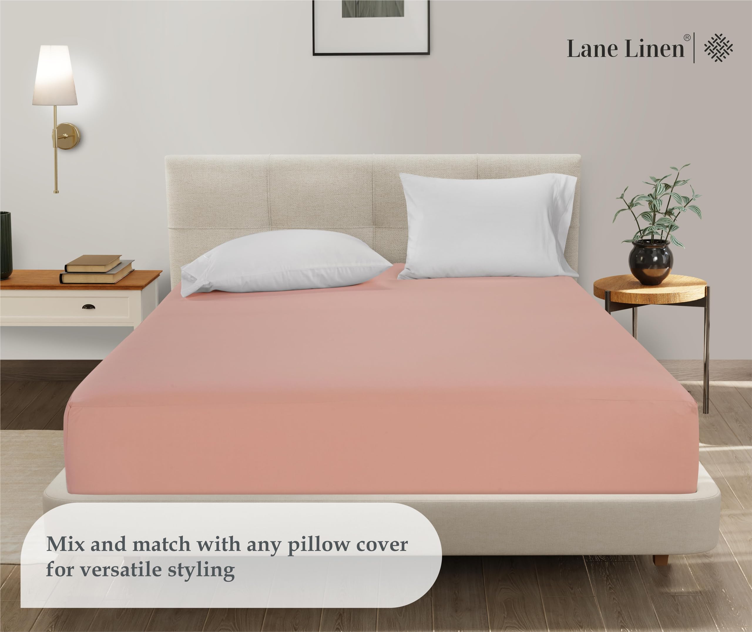 Foto 5 | Sábana Bajera Lane Linen Lane Linen Full Sepia Rose - Venta Internacional.