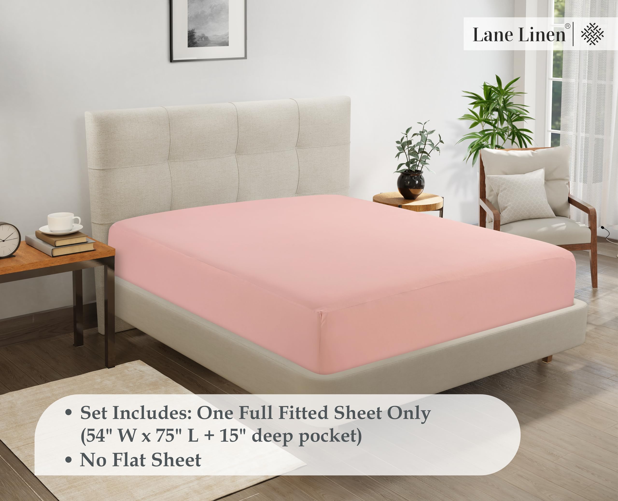Foto 7 | Sábana Bajera Lane Linen Lane Linen Full Sepia Rose - Venta Internacional.