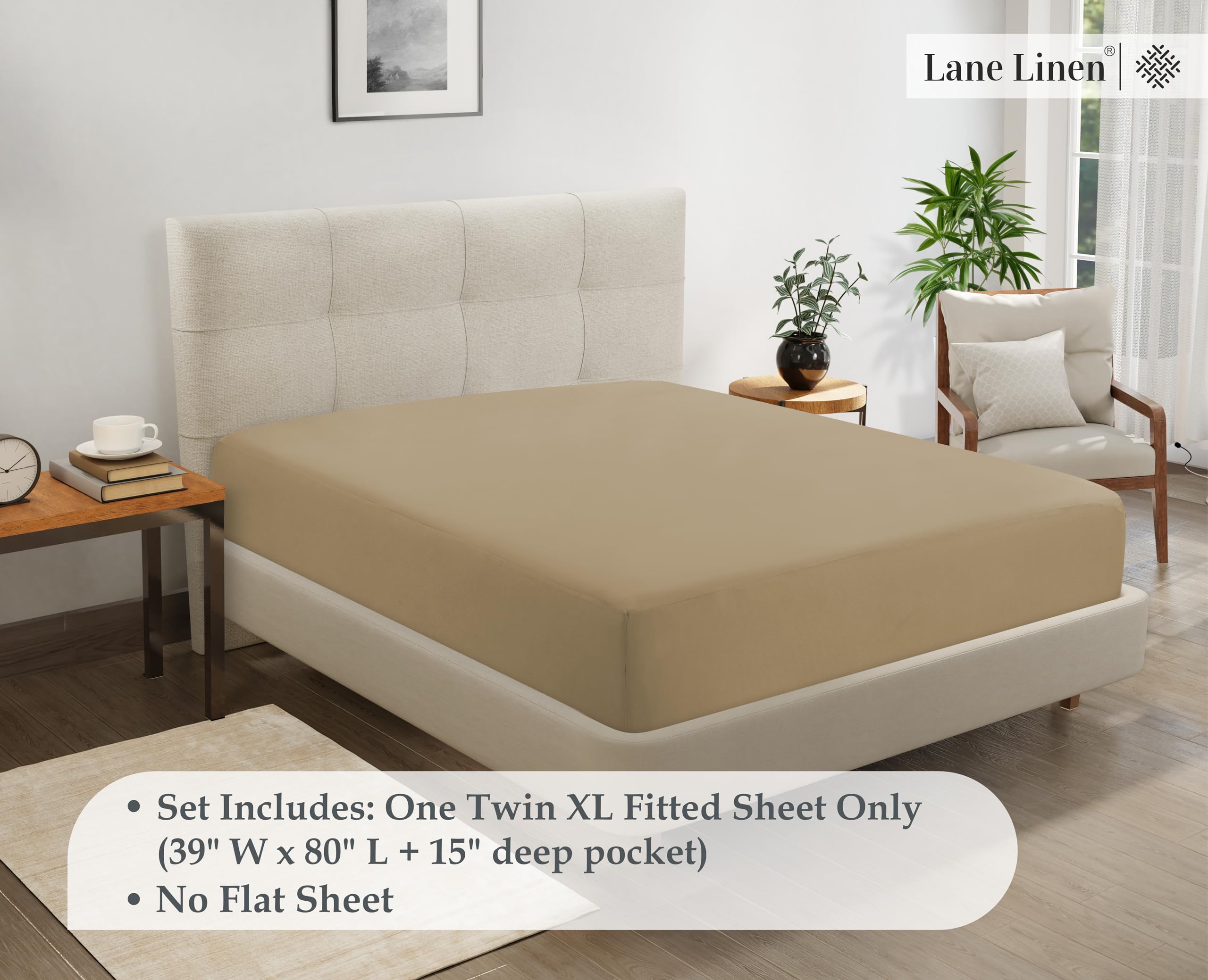 Foto 8 pulgar | Sábana Bajera Ajustable Lane Linen Lane Linen Twin Xl, Elástica En 4 Direcciones - Venta Internacional.