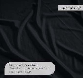 Foto 6 | Sábana Bajera Ajustable Lane Linen de Microfibra Negra - Venta Internacional