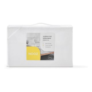 Foto 2 | Juego de Sábanas de Microfibra Nooz de Cajón Plana y Funda para Almohada Suave y Fácil de Lavar Matrimonial