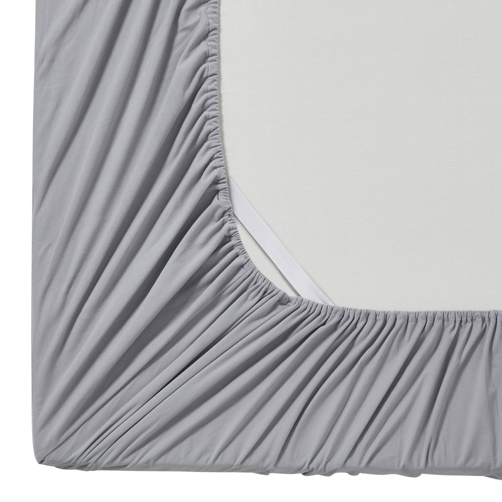 Foto 2 | Sábana Bajera Ajustable De Franela Sweet Home Collection Queen Silver - Venta Internacional.