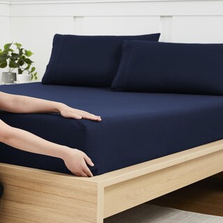Foto 1 | Sábana Bajera Ajustable Sweet Home Collection Twin Xl De Microfibra Azul Marino - Venta Internacional.