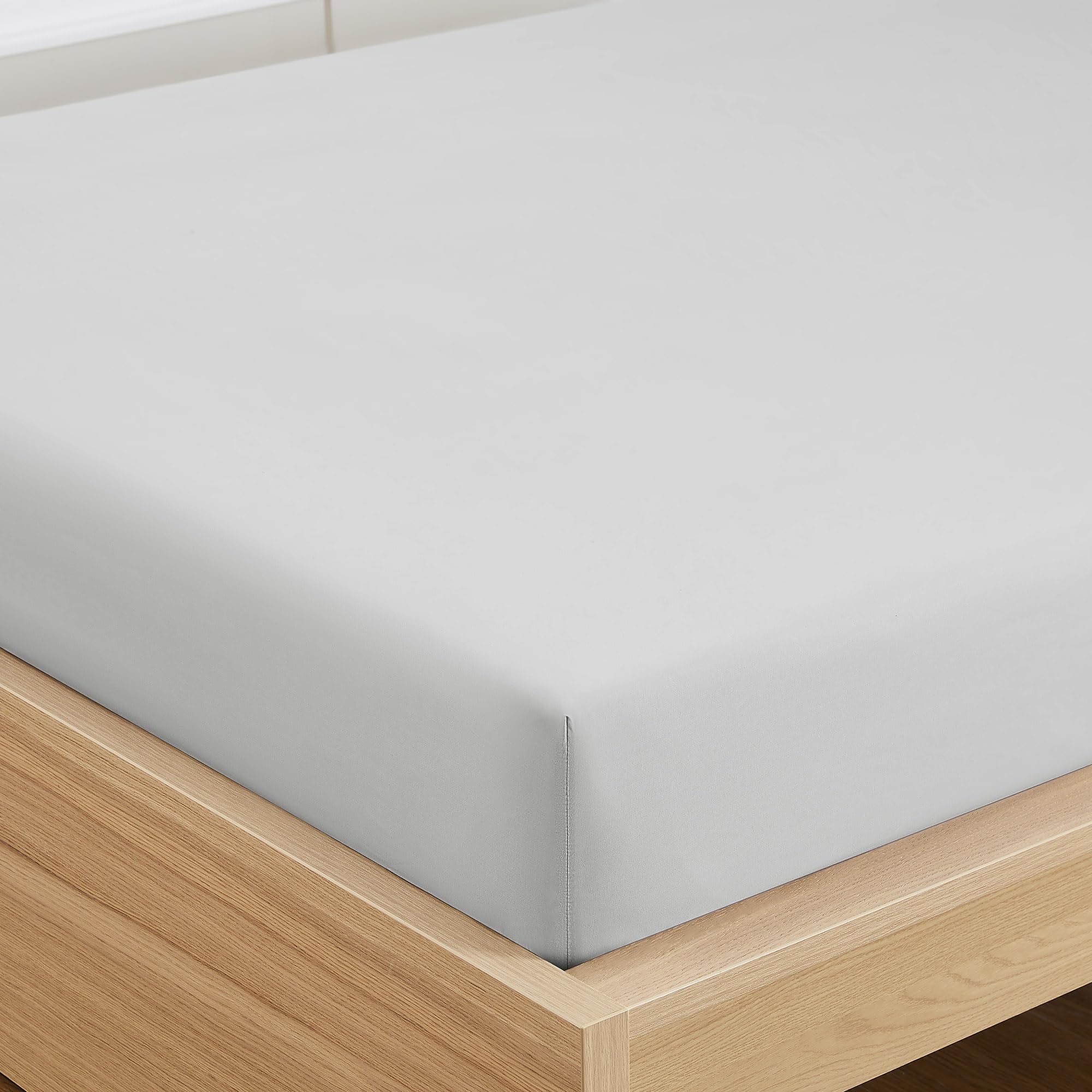 Foto 4 | Sábana Bajera Ajustable Sweet Home Collection Queen Silver De Microfibra - Venta Internacional.