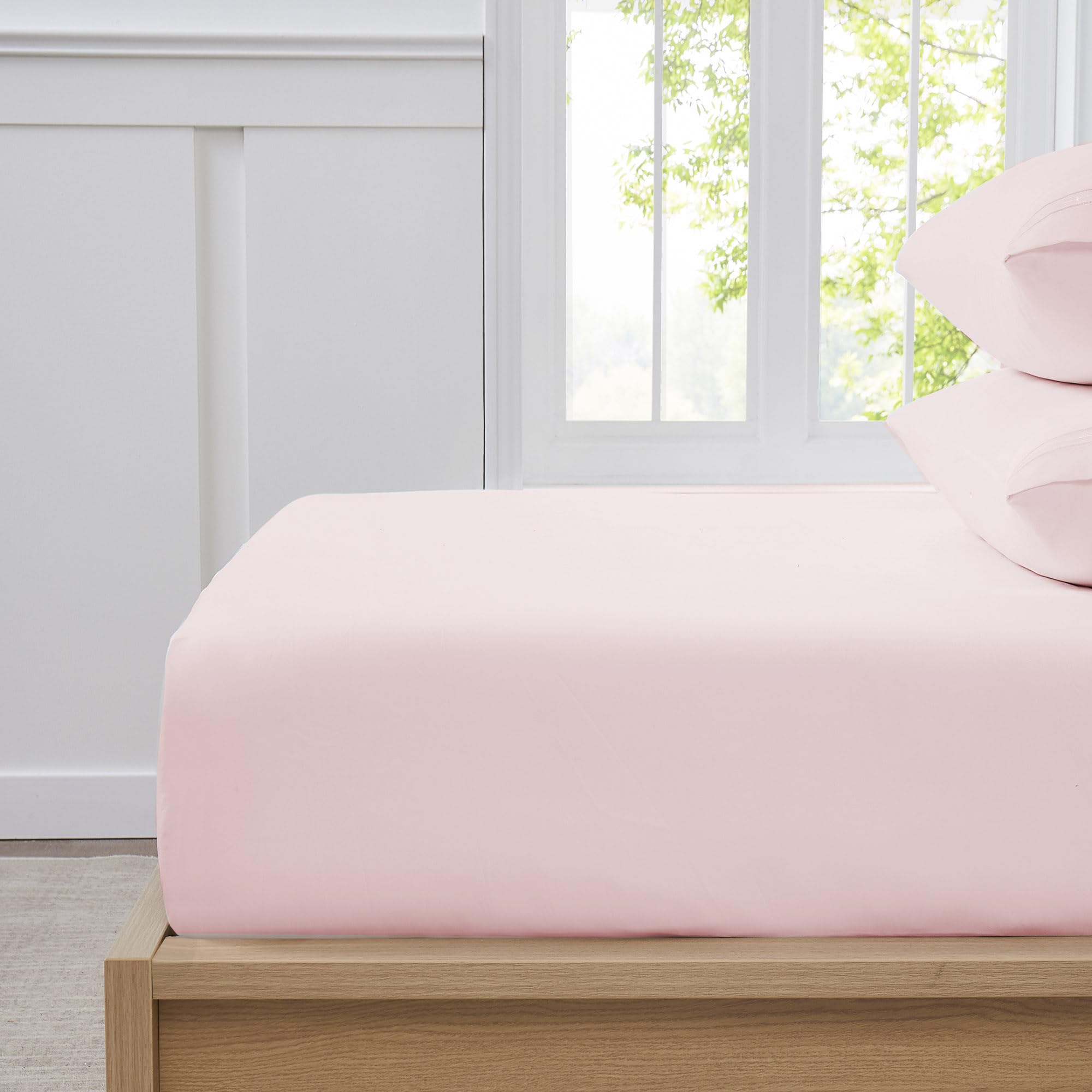 Foto 4 pulgar | Sábana Bajera Ajustable Sweet Home Collection, Doble, De Microfibra Rosa Pálido - Venta Internacional.