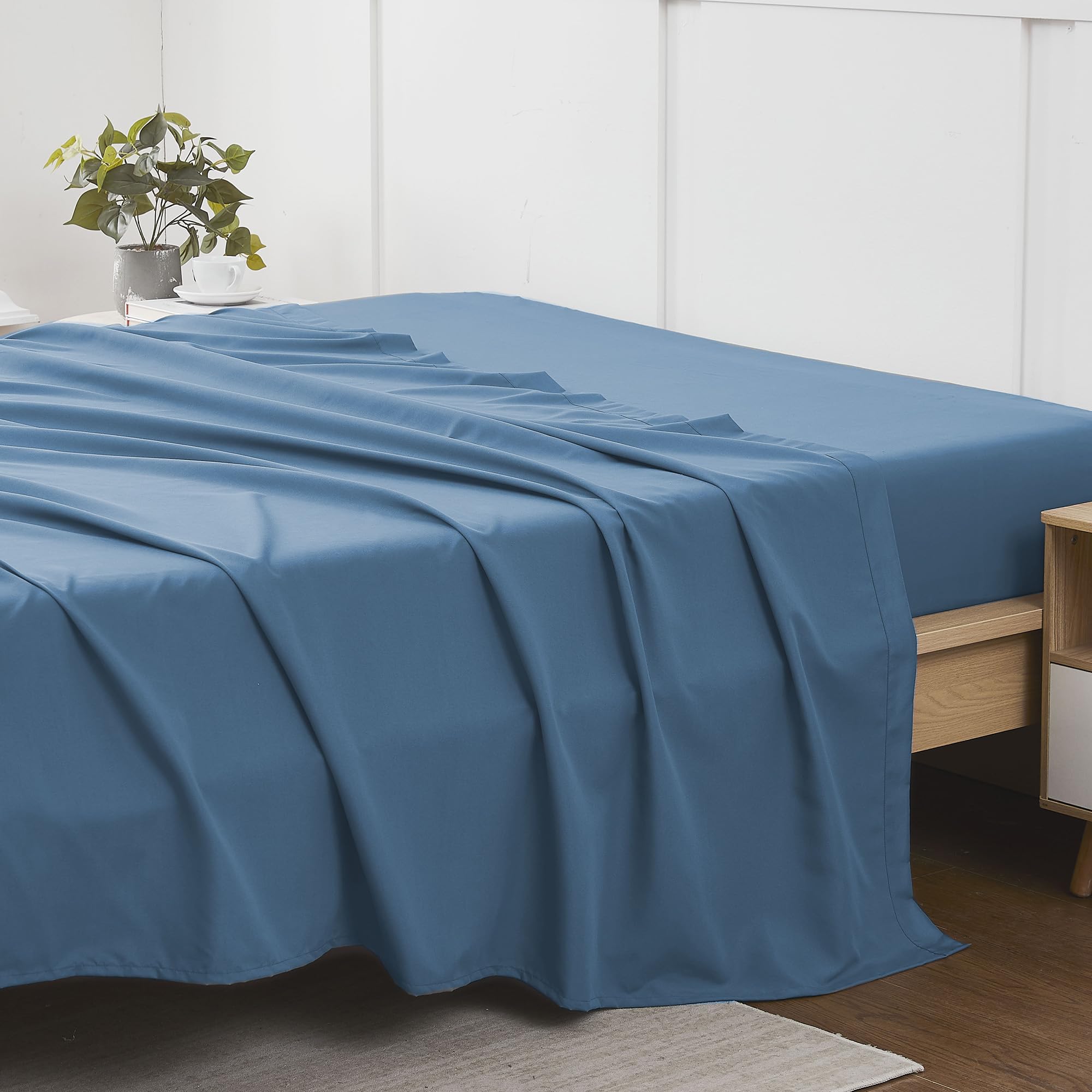 Foto 4 pulgar | Sábana Plana Sweet Home Collection Twin Denim Blue - Venta Internacional.