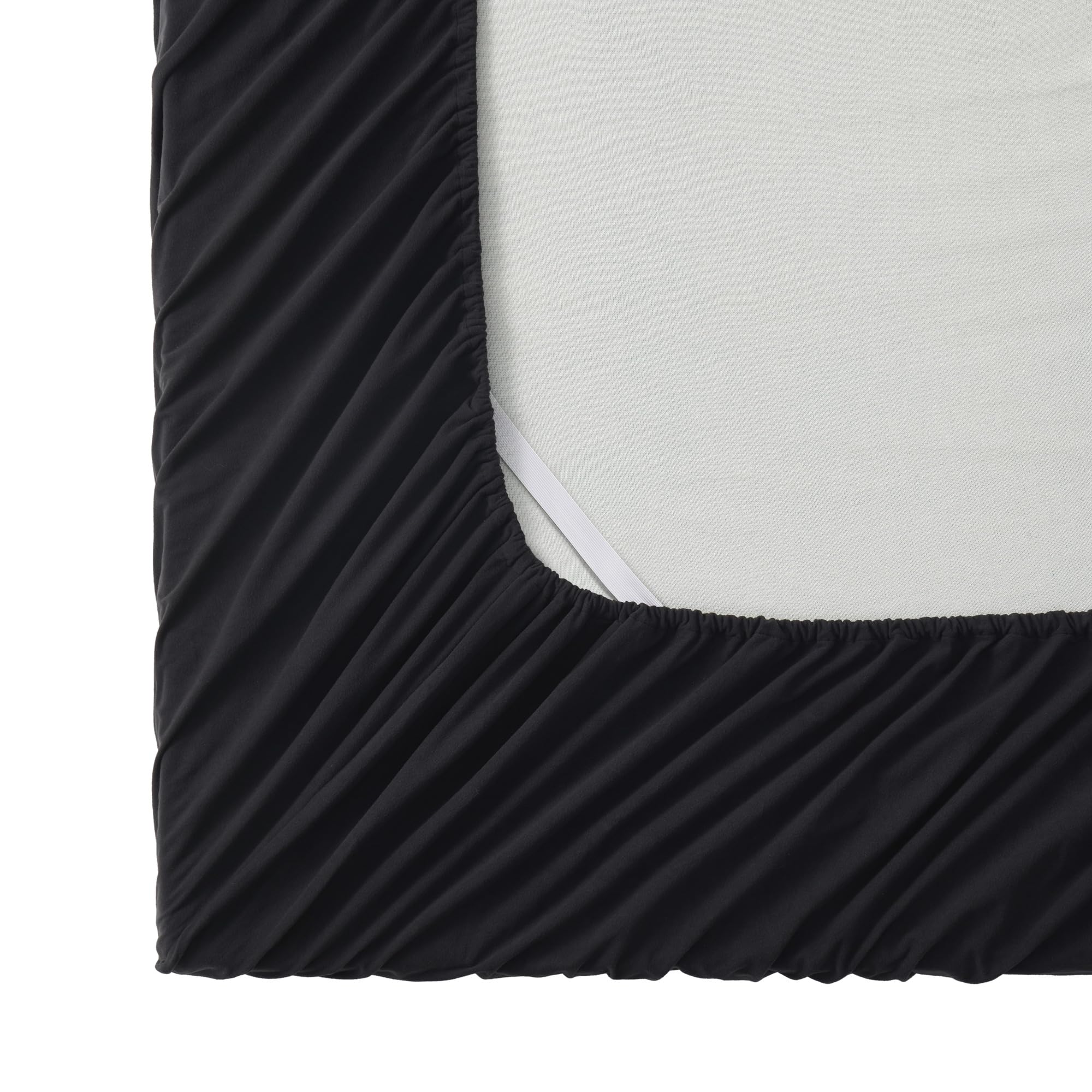 Foto 2 | Sábana Bajera Ajustable De Franela, Colección Sweet Home, Tamaño King, Color Negro - Venta Internacional.