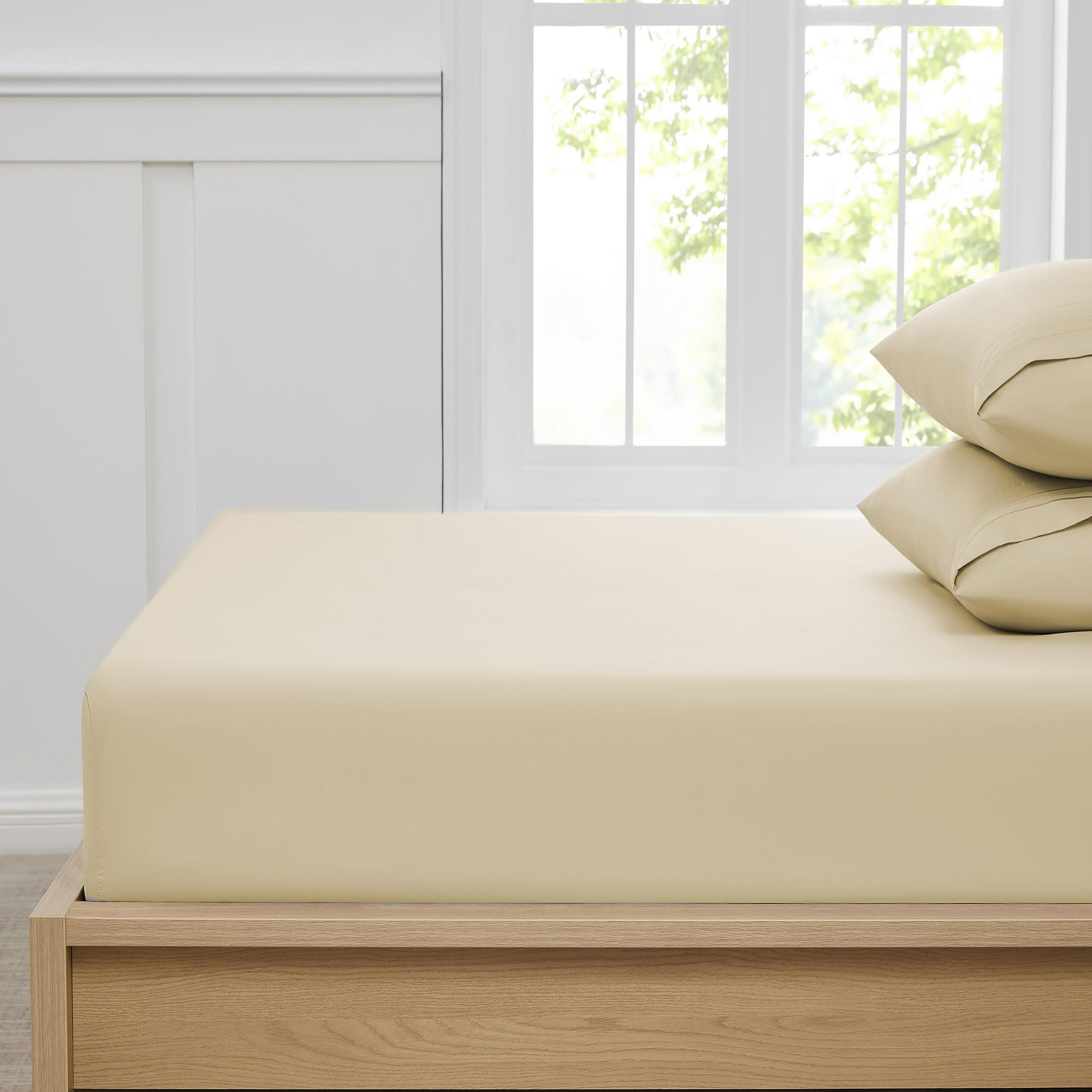 Foto 3 | Sábana Bajera Ajustable De La Colección Sweet Home, Tamaño Completo, Beige/crema - Venta Internacional.