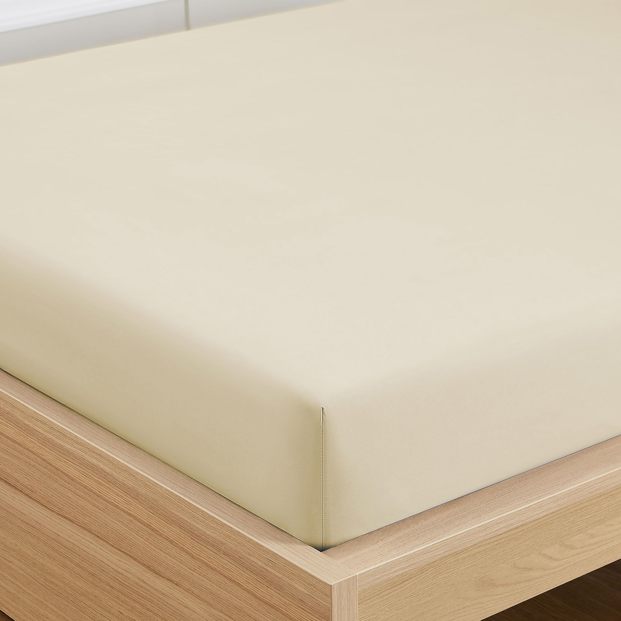 Foto 5 pulgar | Sábana Bajera Ajustable Sweet Home Collection, Tamaño King, Beige Y Crema - Venta Internacional.