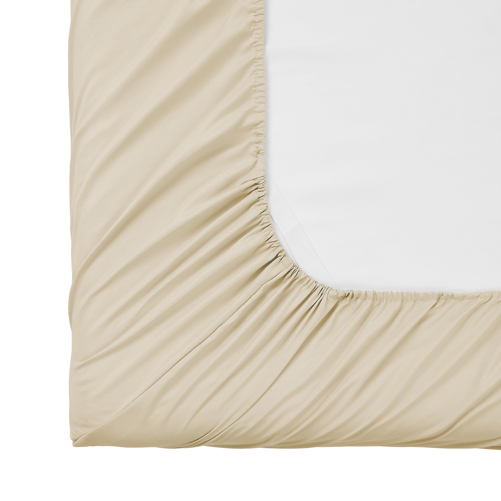 Foto 6 pulgar | Sábana Bajera Ajustable Sweet Home Collection, Tamaño King, Beige Y Crema - Venta Internacional.