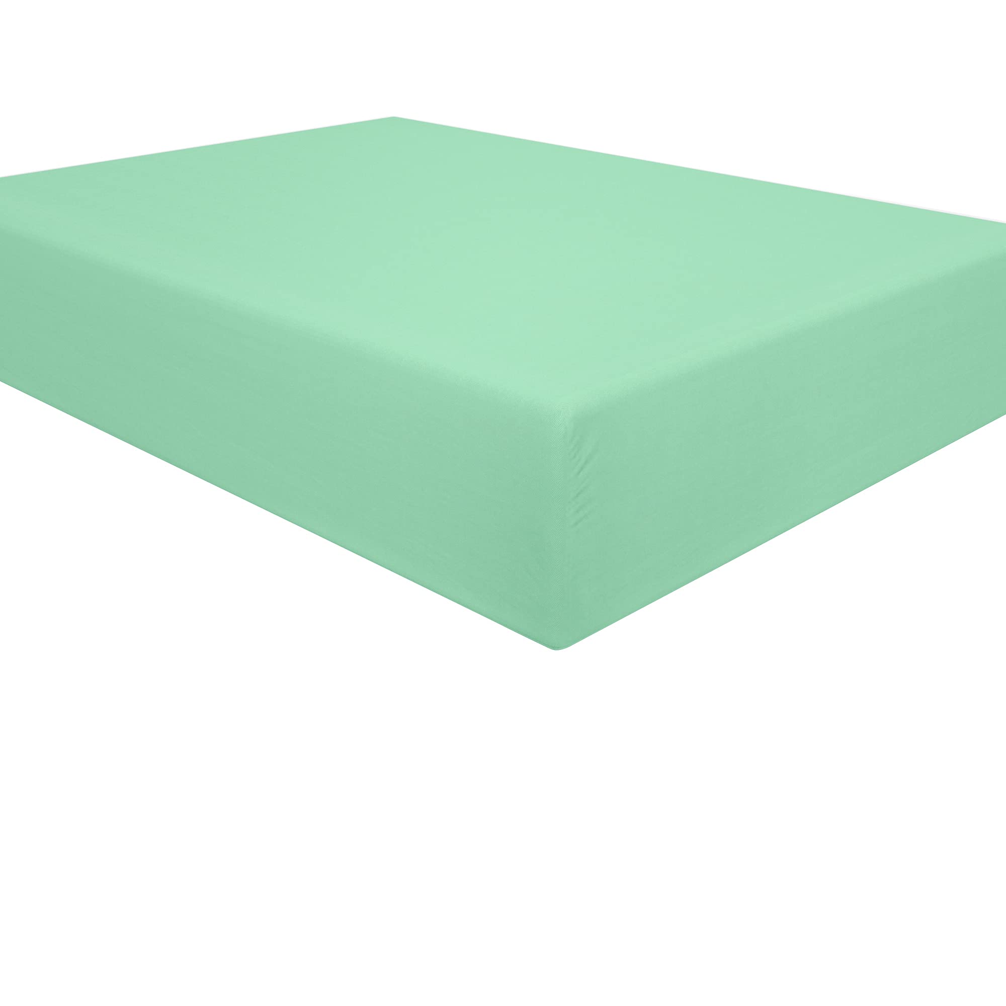 Sábana Bajera Ajustable Ntbay de Microfibra Cepillada Twin XL Verde Aqua - Venta Internacional