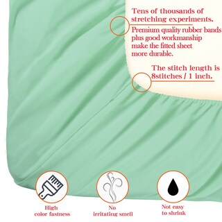 Foto 3 | Sábana Bajera Ajustable Ntbay de Microfibra Cepillada Twin XL Verde Aqua - Venta Internacional