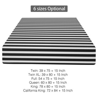 Foto 5 | Sábana Bajera Ajustable Ntbay de Microfibra Cepillada Twin XL Negro con Blanco - Venta Internacional