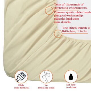 Foto 3 | Sábana Bajera Ajustable Ntbay de Microfibra Cepillada Twin XL color Marrón Claro - Venta Internacional