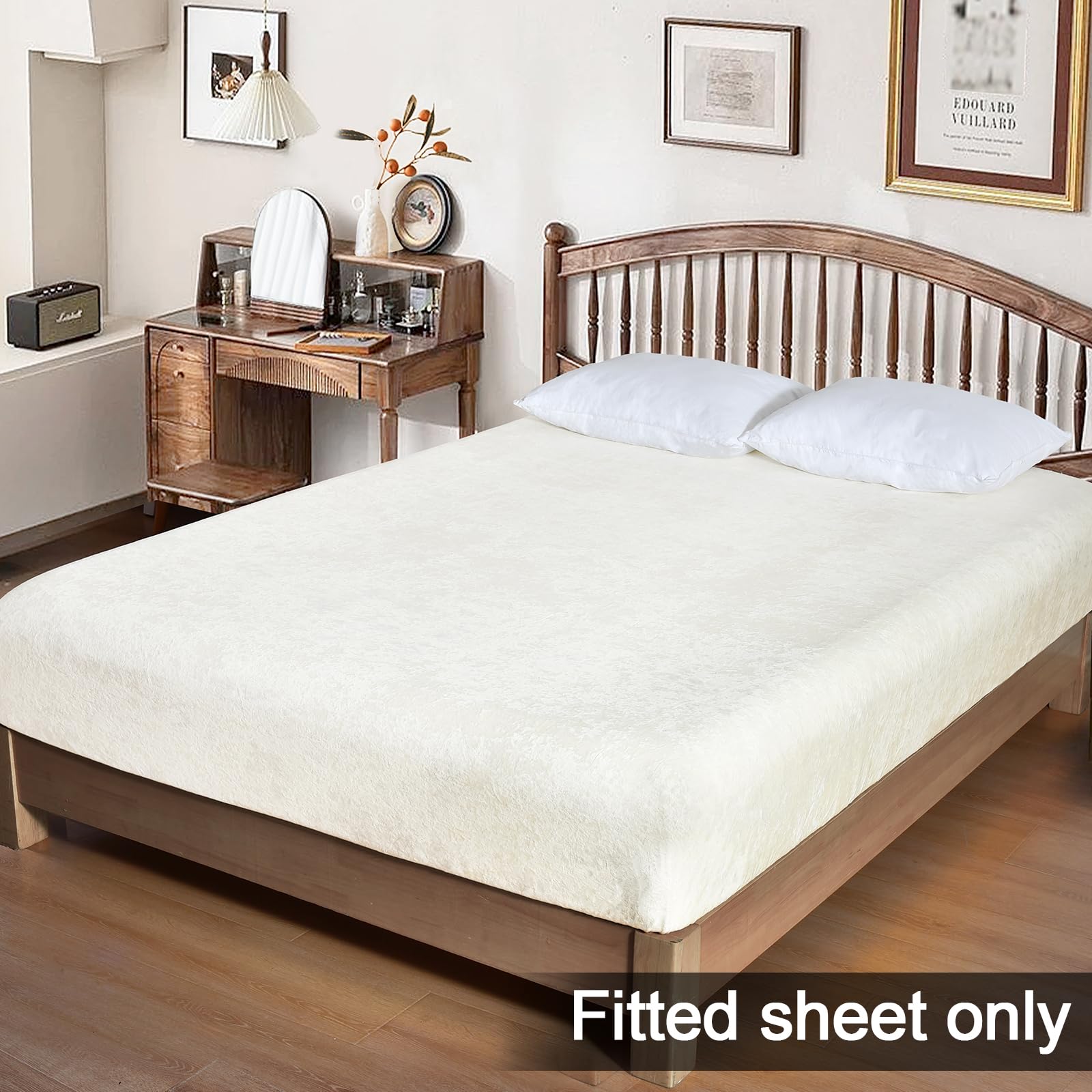 Foto 2 | Sábana Bajera Ajustable Phf Truly Velvet Queen Size Blancanieves - Venta Internacional.
