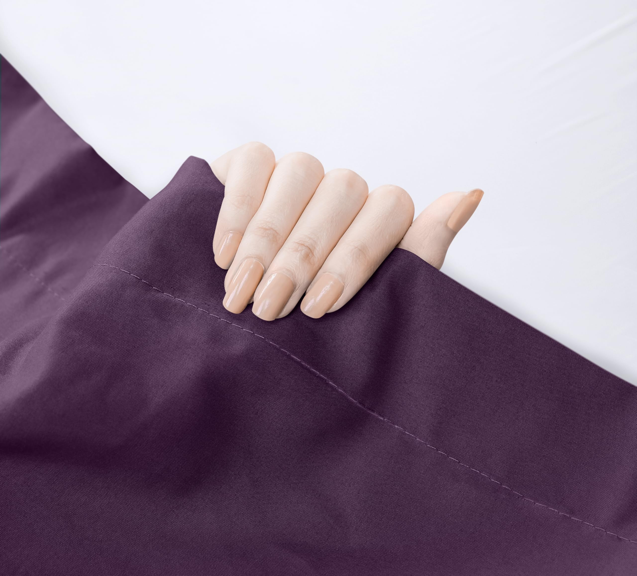 Foto 5 pulgar | Sábana Plana Utopia Bedding, Doble, Color Morado, Suave Microfibra Cepillada - Venta Internacional.