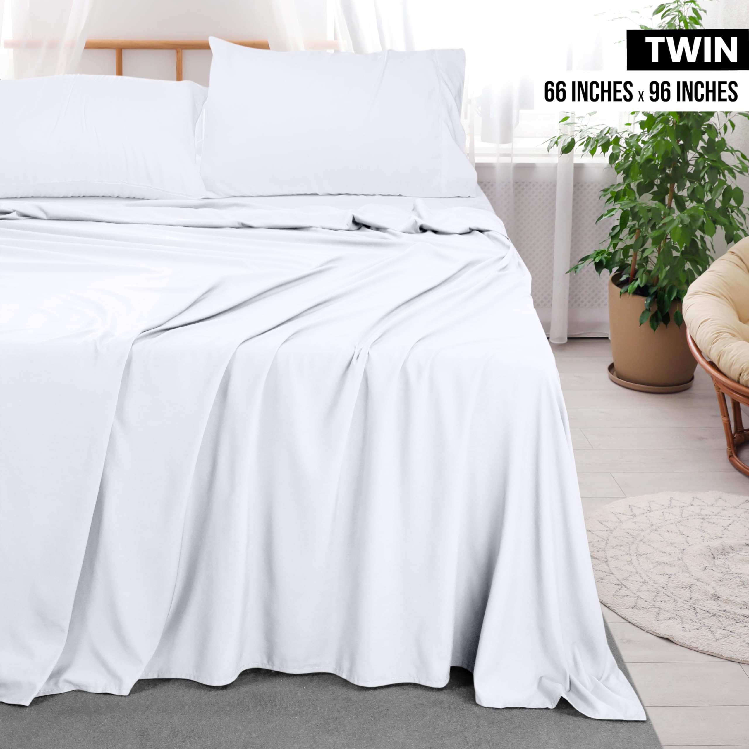 Foto 2 | Flat Sheets Utopia - Juego De Ropa De Cama (20 Unidades, Microfibra Cepillada) - Venta Internacional.