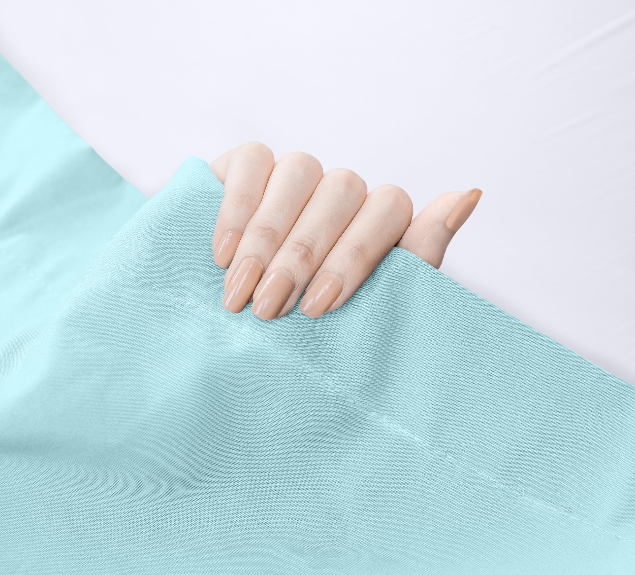 Foto 5 pulgar | Sábana Plana Utopia Bedding De Microfibra Cepillada Suave Para Cama King Spa, Color Azul - Venta Internacional.