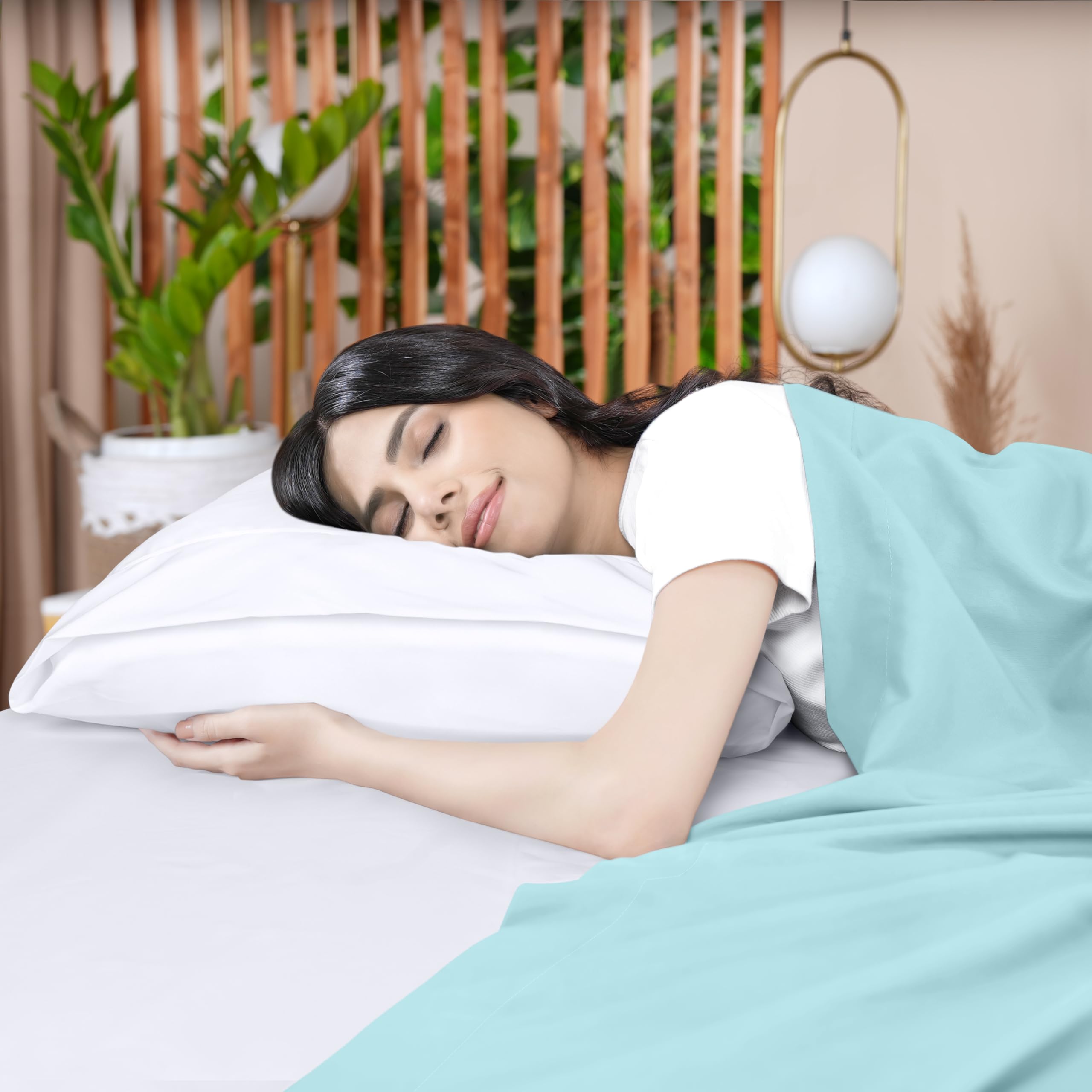 Foto 6 pulgar | Sábana Plana Utopia Bedding De Microfibra Cepillada Suave Para Cama King Spa, Color Azul - Venta Internacional.