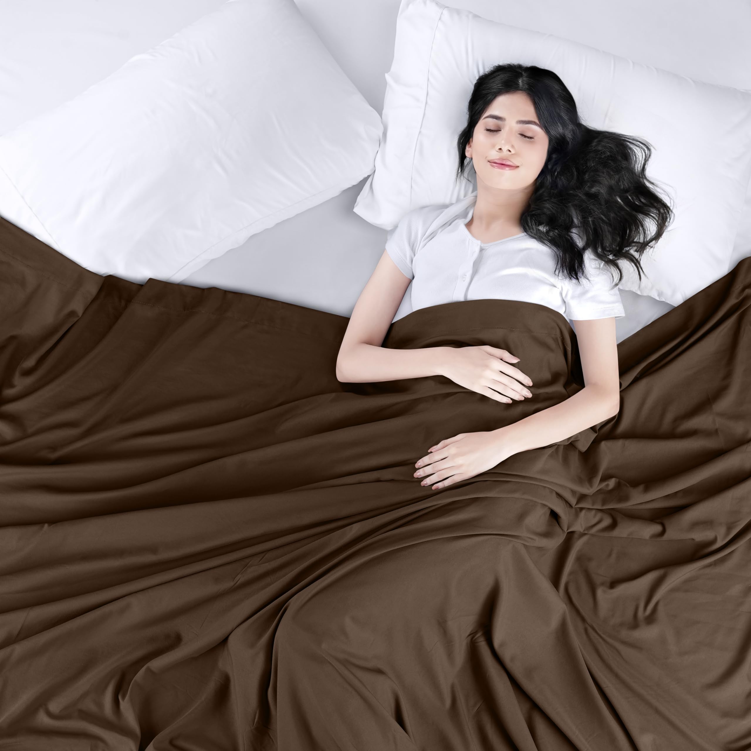Foto 4 pulgar | Sábana Plana Utopia Bedding Queen Brown, Suave Microfibra Cepillada - Venta Internacional.
