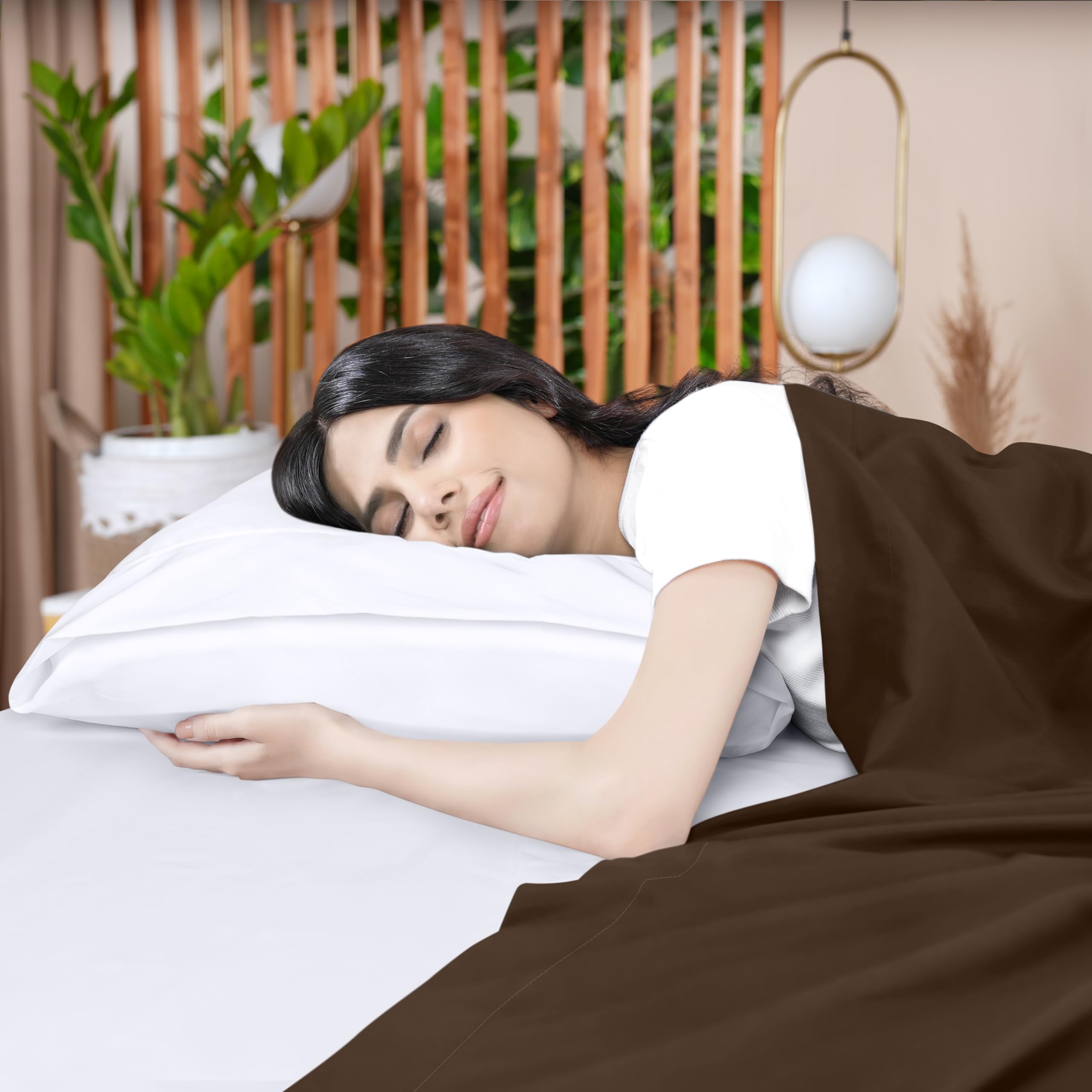 Foto 6 pulgar | Sábana Plana Utopia Bedding Queen Brown, Suave Microfibra Cepillada - Venta Internacional.
