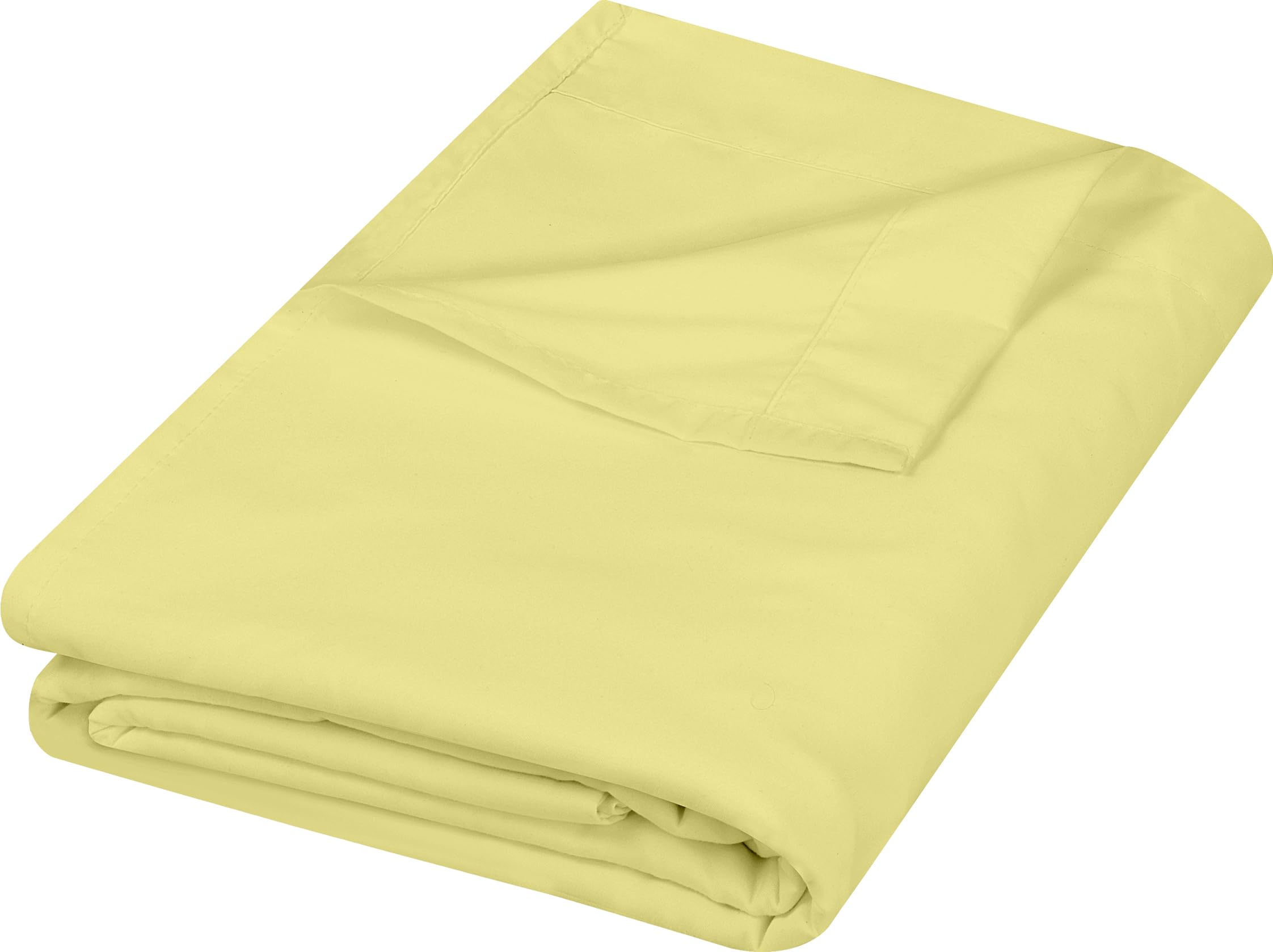Sábana Plana Utopia Bedding De Microfibra Cepillada Suave Color King Yellow - Venta Internacional.