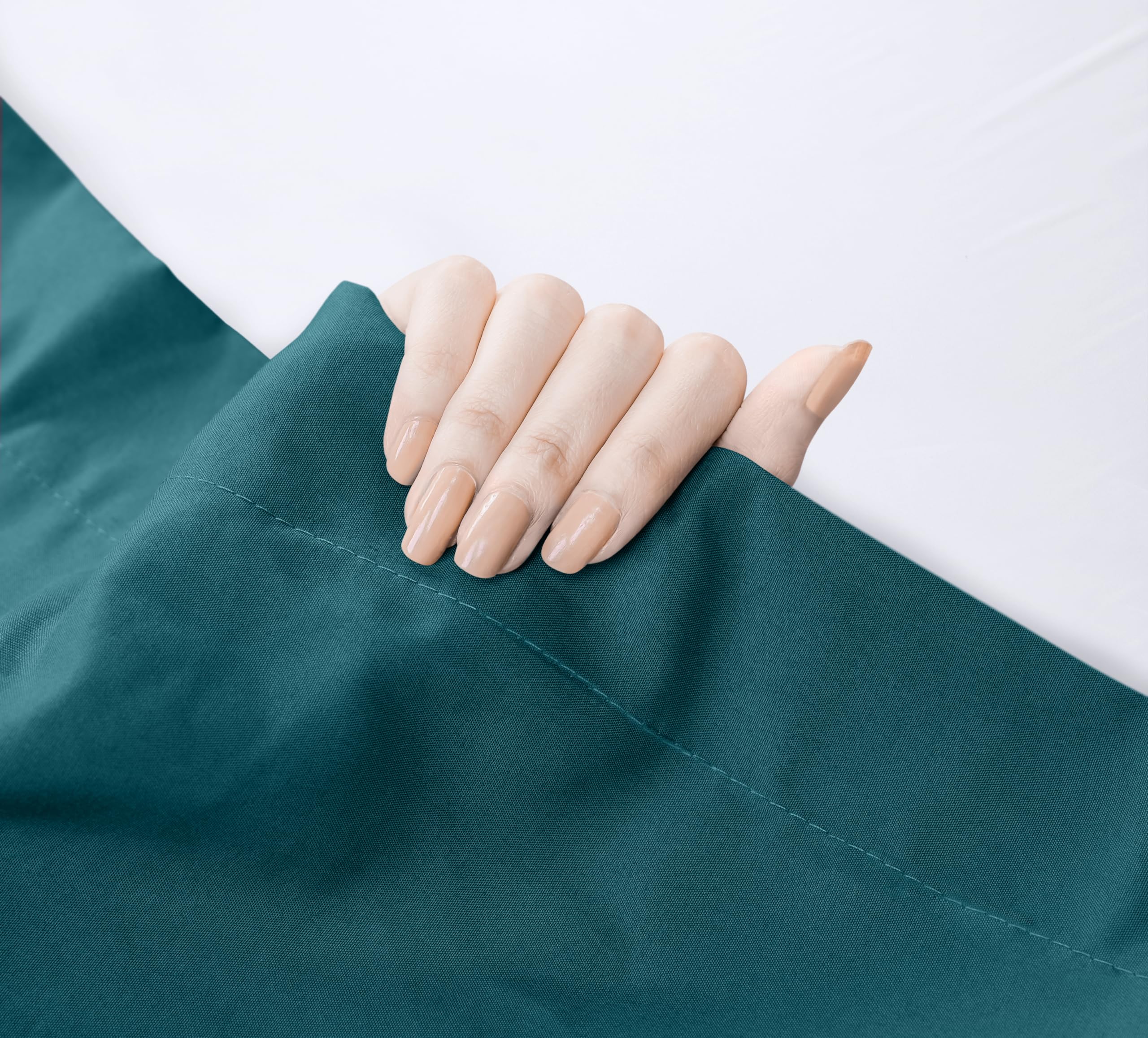 Foto 5 pulgar | Sábana Plana Utopia Bedding De Microfibra Cepillada Suave, Tamaño King, Color Verde Azulado - Venta Internacional.
