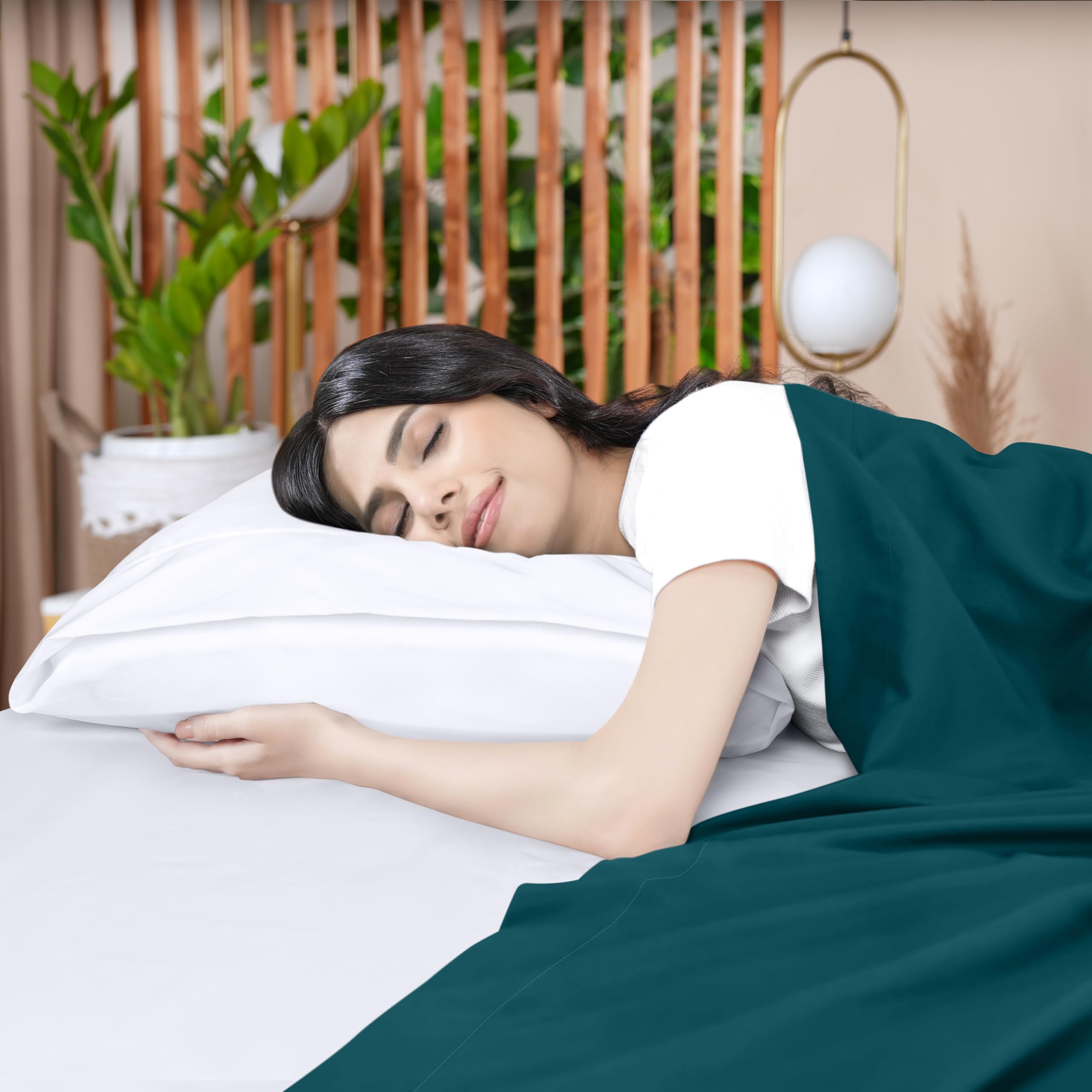 Foto 5 | Sábana Plana Utopia Bedding De Microfibra Cepillada Suave, Tamaño King, Color Verde Azulado - Venta Internacional.