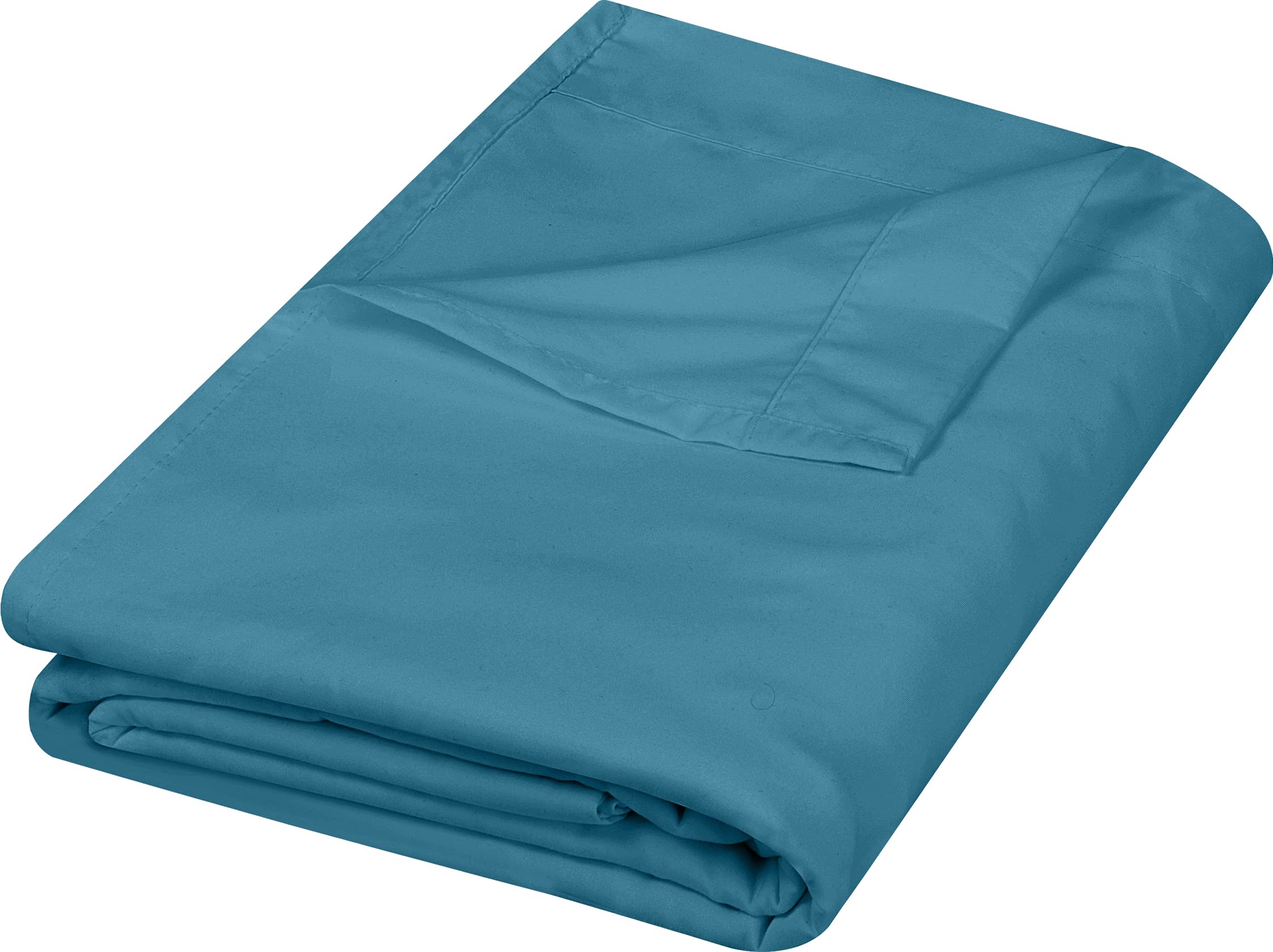 Sábana Plana Utopia Bedding, Suave Microfibra Cepillada, Color Azul - Venta Internacional.