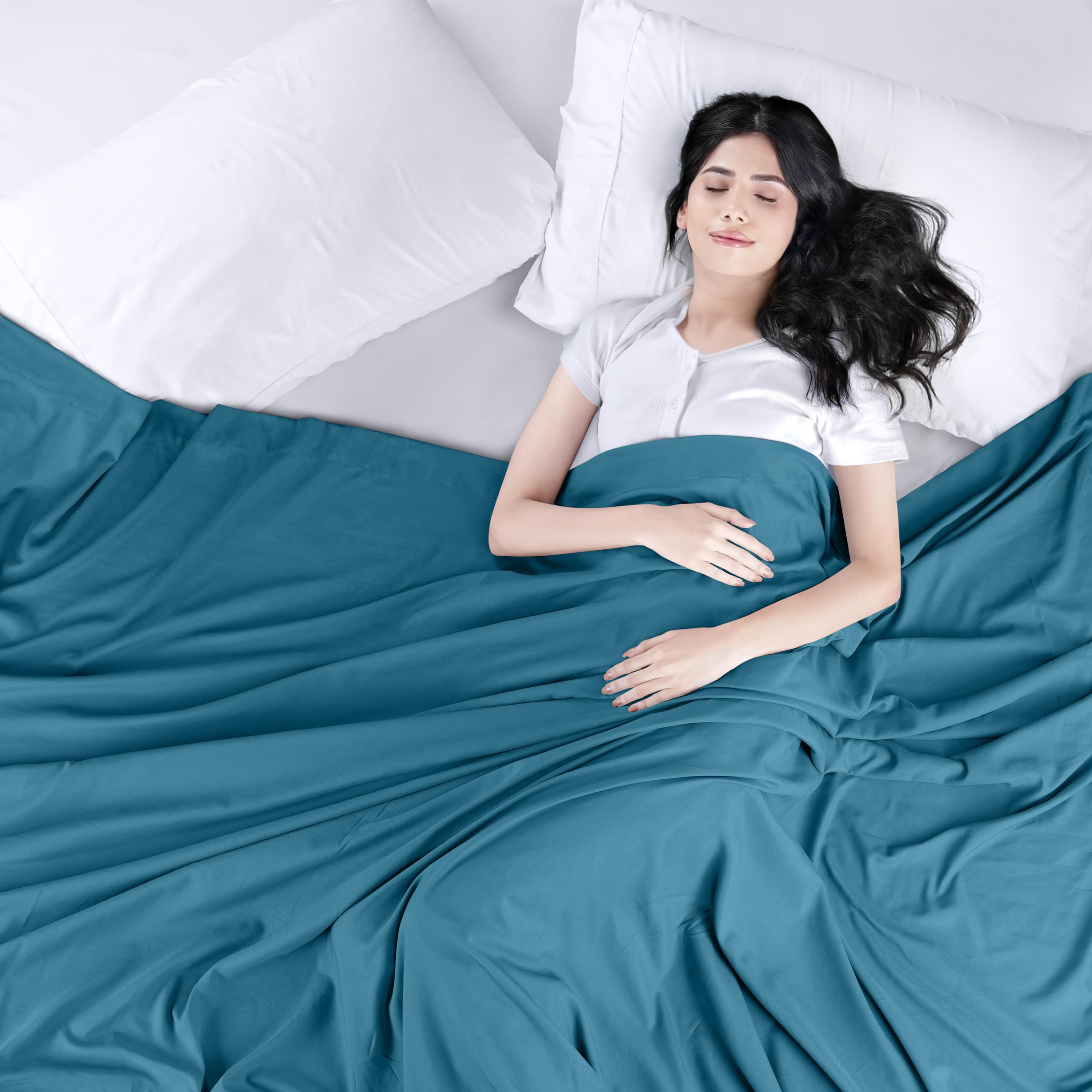 Foto 4 pulgar | Sábana Plana Utopia Bedding, Suave Microfibra Cepillada, Color Azul - Venta Internacional.