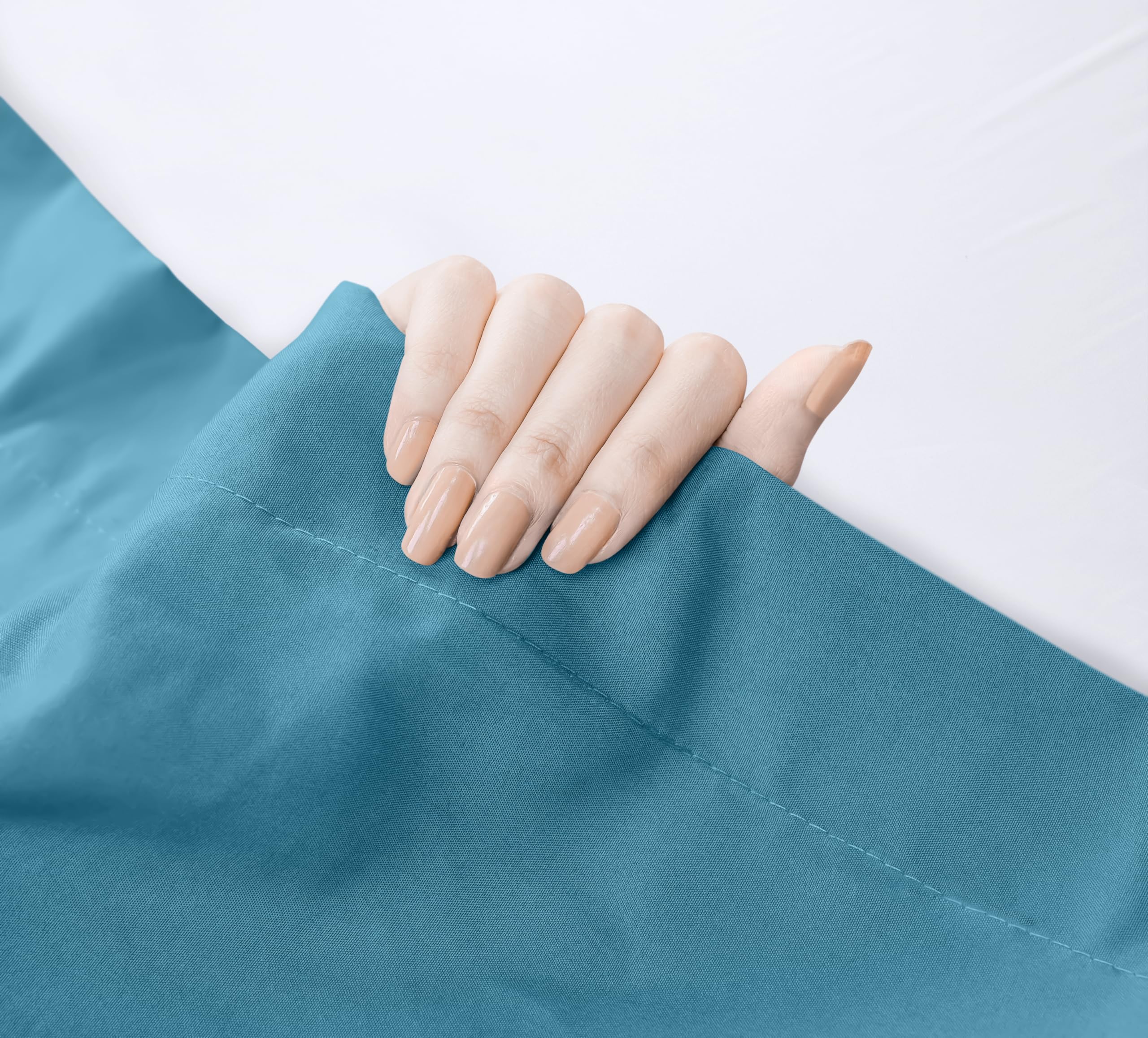 Foto 5 pulgar | Sábana Plana Utopia Bedding, Suave Microfibra Cepillada, Color Azul - Venta Internacional.